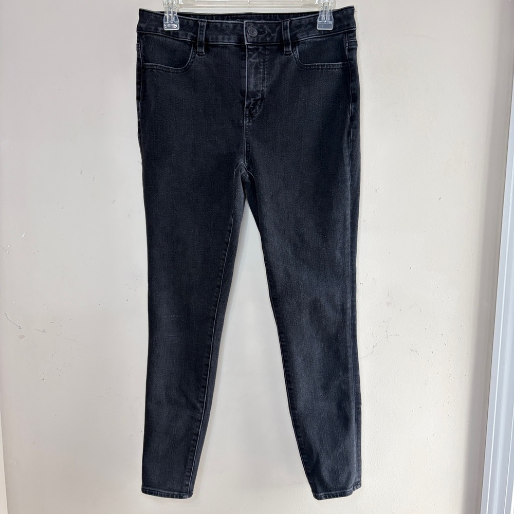 AMERICAN EAGLE Next Level High Waisted Jegging in Black, Size 10